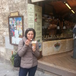 Erica alla Gelateria Dondoli (San Gimignano)