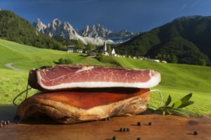 Suedtirol, Villnoess, Speck, Hamme und Halbe Hamme, Landschaft, Geissler Spitzen,